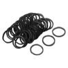 Sourcing Map 100 Pack Black Rubber Elastic Band 15mm x 1.4mm