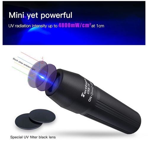 TactEagle 4Pack Mini Black Light 365nm UV Flashlight UVA-T8 Portable Blacklight Led Flashlight for Urine Detection Minerals Resin Curing Scorpion Portable Blacklight UV Led Flashlight