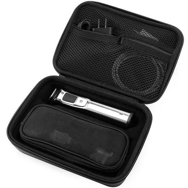 ProCase Hard Travel Case for Philips Norelco Multigroom Series 7000 MG7750/49 MG7770 MG7790 MG7791/40 Men's Electric Trimmer Shaver and Attachments Father's Day Gift -Black