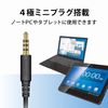 Elecom HS-NB05TBK Headband, 3.5 mm Connection, 4-Pole, Microphone, Binaural, Remote Work, Black