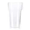 Pack X 100 ECON Rigid Reusable Stackable POLYSTYRENE Plastic Half Pint Glasses CE Marked to Rim