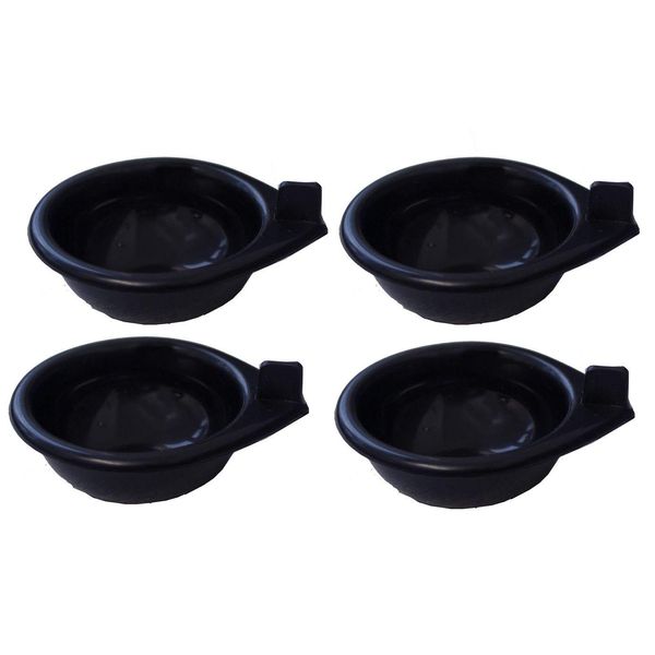 4 x Replacement Black Plastic Egg Poacher Cups