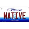 Native Illinois State License Plate Tag Key Chain KC-10312