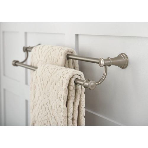 Moen YB6422BN Belfield 24-Inch Bathroom Double -Towel Bar, Brushed Nickel