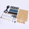 Socobeta Compact 4-digit Digital LED Talking Clock DIY Kit Light Control Temperature Date Time Display Transparent Case(White)