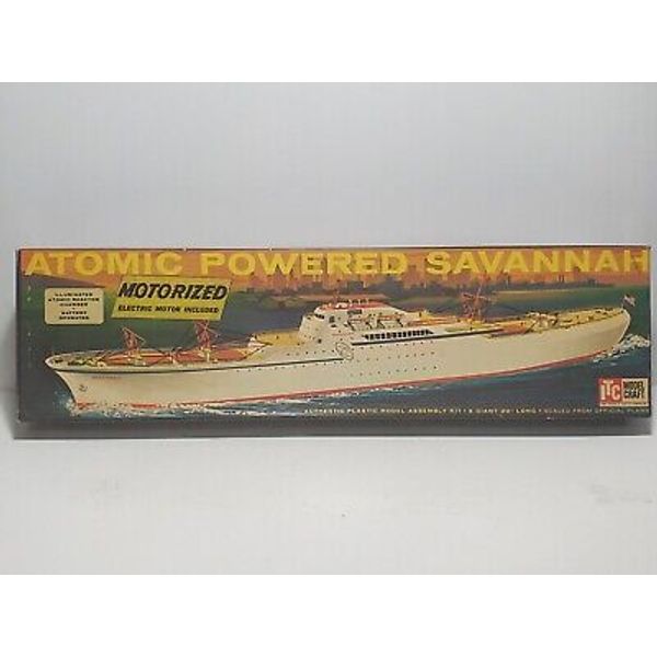 ITC Ideal Toy Atomic Powered Savannah Ship Motorized Plastic Model Kit Boat