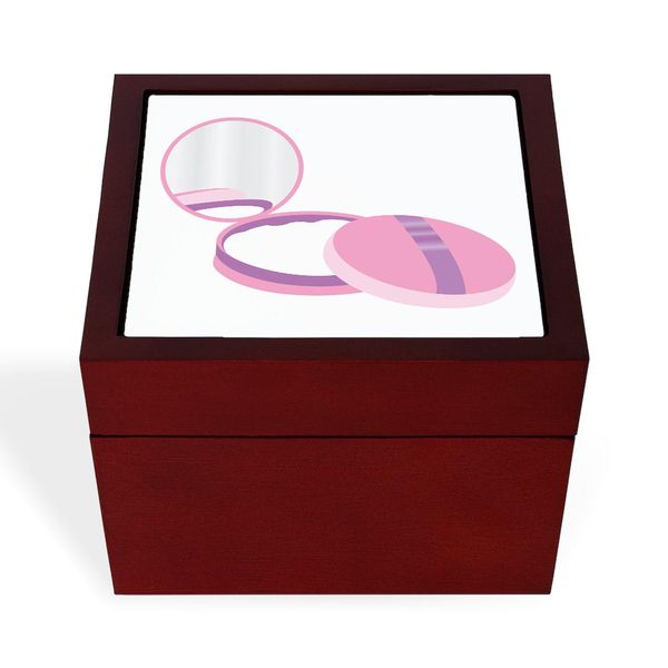 CafePress Makeup Powder Memory Keepsake Jewelry Box, 5"x5"x3.75"