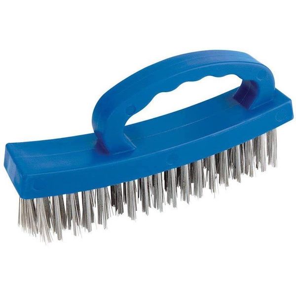 Draper 31077 D-Handle Wire Brush, 160mm, Blue