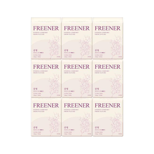 Preener Super Slim Organic Sanitary Napkin Medium Size 9 Pack