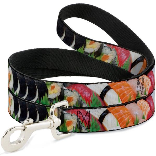 Buckle-Down Pet Leash - Sushi Vivid - 6 Feet Long - 1" Wide