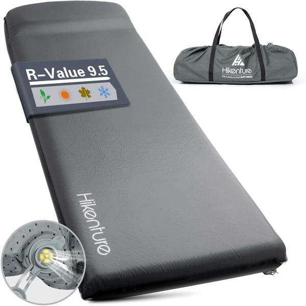Self Inflating Sleeping Pad for Camping, 3'' Ultra Thick Camping Pad with Pillow