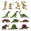 TimMee Prehistoric Plastic Dinosaur & Caveman Figures - Tan, Rust, & OD Green 73pc