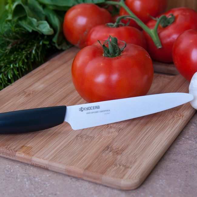 Revolution Ceramic 5 Micro Serrated Tomato Knife - Black