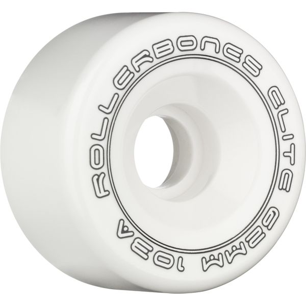 Rollerbones Art Elite 103A Competition Roller Skate Wheels (Set of 8), White, 57mm