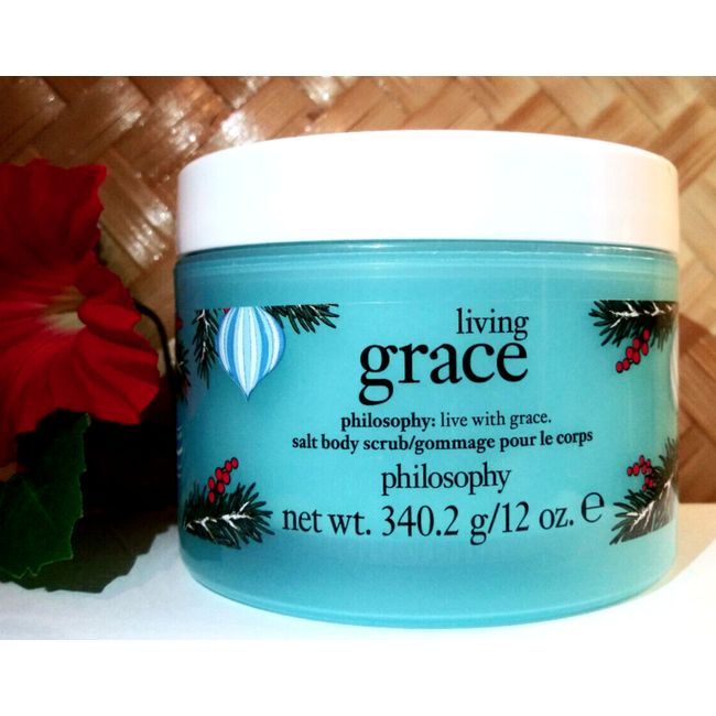 Philosophy LIVING GRACE SALT Body Scrub - Large 12 oz. - Factory Sealed