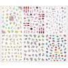LANODO 6 Pcs Nail Stickers, Beautiful, 3D, Multiple Styles, DIY Nail Seal Set, Spring and Summer, Flower Plant