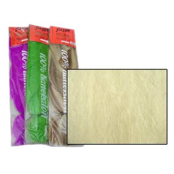 Jazzy Kanekalon Jumbo Braid #1001 White Blonde