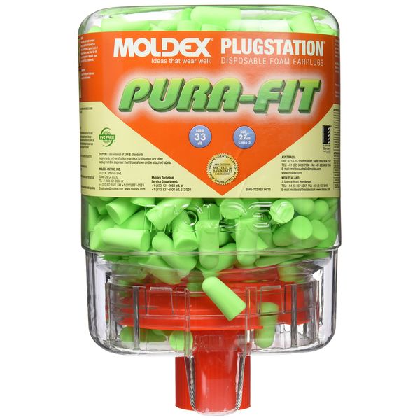 Moldex 507-6844 Plugstation Earplug Dispensers, Long Taper Foam, Uncorded, One Size (Pack of 250)