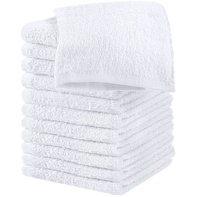 Utopia Towels [12 Pack] Premium Wash Cloths Set (12 x 12 Inches) 100%  Cotton Ring Spun, Highly Absorbent and Soft Feel Essential Washcloths for