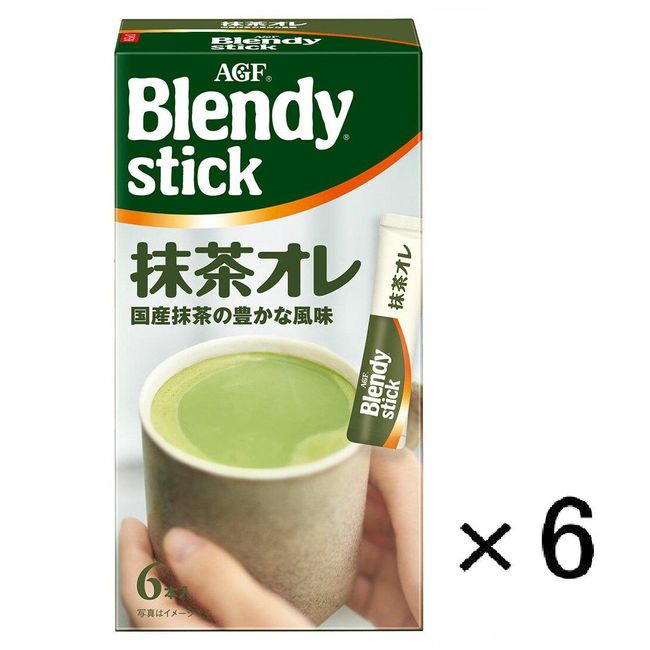AGF Blendy Stick Matcha au Lait Green Tea Latte (Pack of 6)