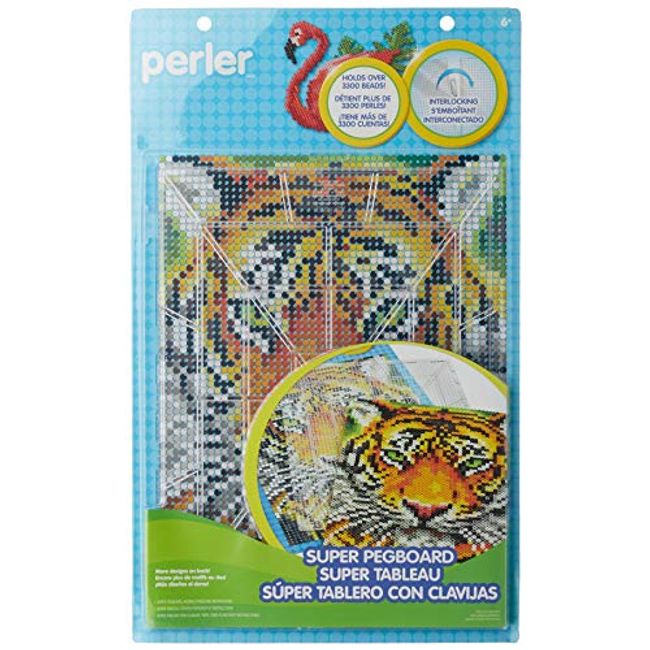 Perler Fused Bead Pegboard - Square Large Clear