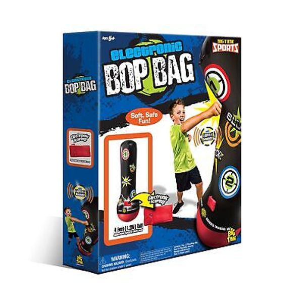 Electronic Bop Bag, Inflatable Punching/Kickboxing Bag with Lights and Sound,...