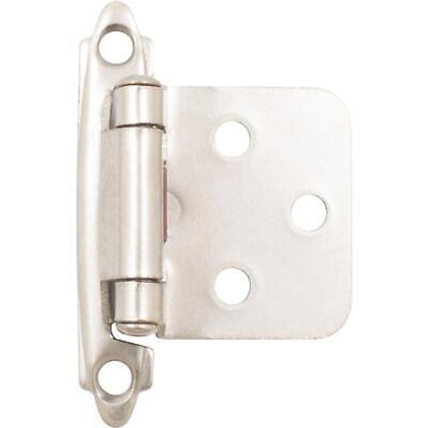 Self-Closing Flush Cabinet Hinge, 1-Pair, Satin Nickel by Stone Harbor Hardware