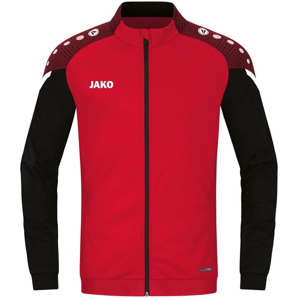 JAKO Kinder Polyesterjacke Performance, Rot/Schwarz, 152