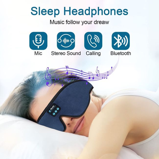 Sleep Headphones Noise Cancelling White Noise Bluetooth Eye Mask 3D Sleep  Mask Wireless Headphone Sleeping Headphone for Side Sleeper Office Travel  Cool Gadgets Gift for Men Women (Gray) 