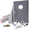 VEVOR Shower Curb Kit 38"x60" with Offset Drain ABS Waterproofing