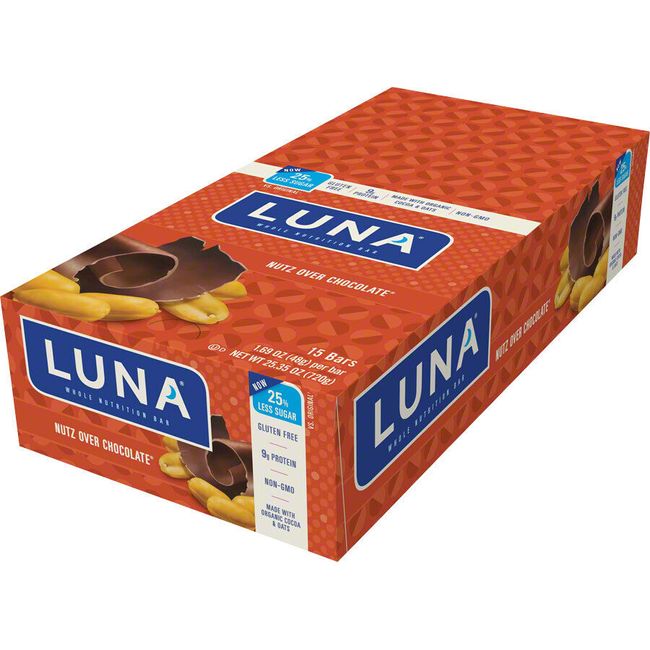 Clif Luna Bar: Nutz Over Chocolate Box of 15