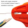 BOENFU Automatic Self Adjusting Wire Stripper, Quick Strip 2 in 1 Eagle Nose Wire Stripper, Red, 7 Inches