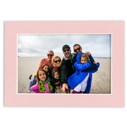 12x16 Mat Bevel Cut for 8.5x11 Photos - Acid Free Pink Precut Matboard - For Pictures, Photos, Framing - 4-ply Thickness