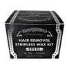 Barbero Grooming Microwavable Hair Removal Stripless Wax Kit Steel 8.45 Ounces by Wax Necessities Waxness