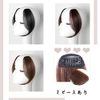 Wig, Bangs, Human Hair, 2 Pieces/Set, Sides, Heavy, Realistic, One-Touch, Center Divided Bangs, Natural, Ultra Thin, Popular, Point Wig, Dark Brown
