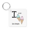 Letter I Is For Ice Cream Keyring Key Chain