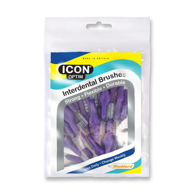 Stoddard Icon Interdental Brush 1.1mm Size 6 Purple - 25 Brush in One Pack