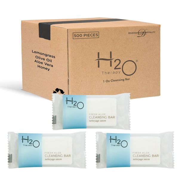 H2O Therapy Bar Soap, Travel Size Hotel Amenities, 1 oz (Case of 500)