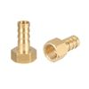 sourcing map Brass Hose Barb Fitting Connector, 10mm Barb G1/4 Female Thread Pipe Adapter, 2Pcs