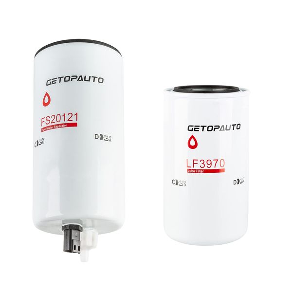 GETOPAUTO FS20121 LF3970 Maintenance Filters Kit Compatible with Cummins Engine