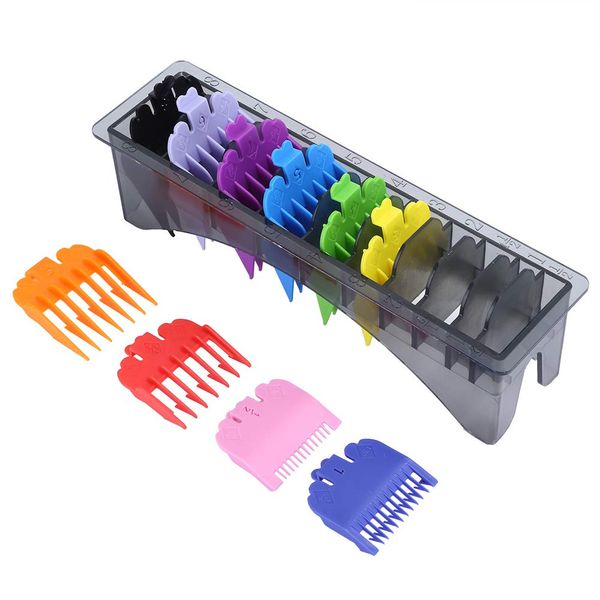 Guide Comb Set, 10 Color Coded Attachment Clipper Spare Parts Colorful Trimmer Comb Hair Cutting Tools Replacement Hair Clipper Cutting Guides Set