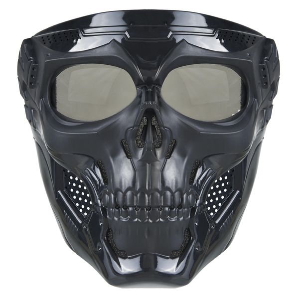 OQUQO Skull Face Mask Full Face, Motorcycle Mask, Motocross Mask, Airsoft Mask, Tactical Mask for Men Women