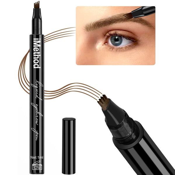 iMethod Eyebrow Pencil - iMethod Eyebrow Pencil with Micro Fork Applicator, Easily Creates Natural Eyebrows and Stays Over Brown All Day