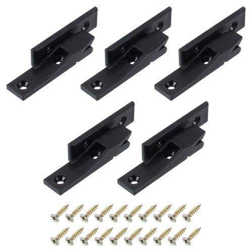 uxcell 5 PCS Plastic Fitting Furniture Panel, Joint Bracket, Push-On Clips Corner Buckle with Screws for Cabinet Roman Column Connection