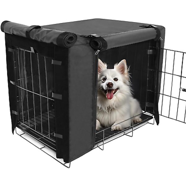 48 X 30 X 33Inch Dog Crate Cover Waterproof, Double Door Large Pet Kennel Cover