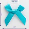 Italian Options Satin Craft Bows 100-Piece Pack, 3 cm Bow Width, Turquoise