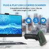 SUR ING USB Barcode Scanner, Plug & Play 1D/2D QR Barcode Scanner with Image CMOS, 3 Modes Scan Wired Automatic Handheld Bar code Scanner Reader for POS, Retail Store, Supermarket, Warehouse, Library.