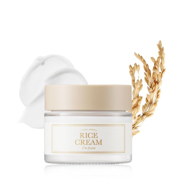 I'm from Rice Cream 1.69 Ounce, 41% Rice Bran Essence with Ceramide, Glowing Look, Improves Moisture Skin Barrier, Nourishes Deeply, Soothing to Even Out Skin Tone, Valentine's Gift