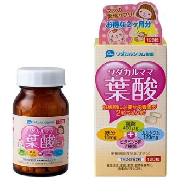 Direct purchase from Japan Wada Karma Folic Acid 120 tablets, quantity, see details