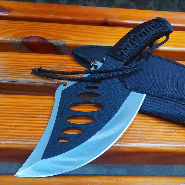 DB Full Tang Sharp Axe Kitchen Bone Knife Camping Survival Axe Knife  Stainless Steel Tomahawk Outdoor Tools Hunting Hammered 